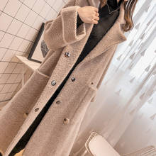 women Faux Mink Fur Jacket Sweater Korean students Autumn Winter New Clothes Female Loose Button Long Knit Cardigan Coat L130 2024 - buy cheap