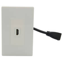 New Design 1 Gang No Screw Decorative Short Cable Style HDMI Female To Female Wall Plate 2024 - buy cheap