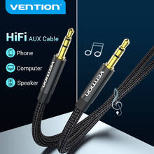 Аудиокабель Vention со штекером 3,5 мм и штекером 3,5, кабель Aux для автомобильных наушников, шнур Aux для Xiaomi Oneplus Samsung 2024 - купить недорого