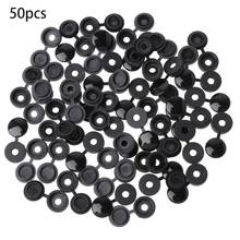 50Pcs Black Hinged Plastic Screw Cover Fold Cap Button For Furniture Decorative Cover C45 2024 - buy cheap