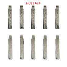 HKCYSEA NO. 67 Engraved Line Lishi 2 in 1 Blank Scale Shearing Teeth Uncut Key Blade 67# HU92 for BMW Mini for LandRover 2024 - buy cheap