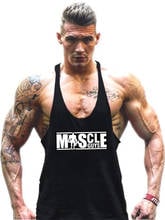 Regata sem mangas masculina, camiseta de ginástica sem manga com costas, camisa para treino fitness 2024 - compre barato