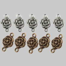 30Pcs/Pack Two Hole Daisy Flower Tibetan Silver Bracelet Connector Beads Charms Pendant for Jewelry Making Necklace DIY Findings 2024 - buy cheap