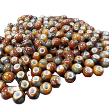 Ceramic bead coffee color kiln round bead handmade necklace hand string jewelry DIY material accessories handmade 50pcs 6-10mm 2024 - buy cheap