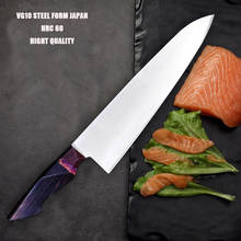 Damascus Santoku Knife Japanese Damascus vg10 Steel Chef Knife Kitchen Tools Sushi Sashimi High Quality Chef Tools Pro Sharp 2024 - buy cheap