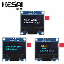 Módulo de tela oled iic em formato de azul/branco/amarelo de 0.96 polegadas, x azul, comunicação para kit diy arduino 2024 - compre barato