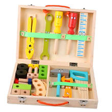 Wooden Repair Tools Box for Children Educational Puzzle Toys Games 2024 - buy cheap