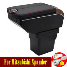 Para mitsubishi xpander caixa de apoio de braço 2015-2019 portas duplas aberto 7usb centro console caixa de armazenamento braço resto 2024 - compre barato