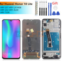 Для Huawei Honor 10 Lite LCD кодирующий преобразователь сенсорного экрана в сборе с рамкой для Honor 10 Lite замена экрана HRY-LX1 Запасная часть 2024 - купить недорого