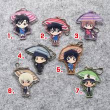 Detective Conan Anime Keychain Mouri Ran Haibara Ai Vi Graythorn umbrella Acrylic Keychain 2024 - buy cheap