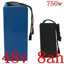48V lithium battery pack 48V electric bicycle battery 48V 8AH 500W 750W Li-ion electric scooter battery with 15A BMS+ 2A charger 2024 - купить недорого