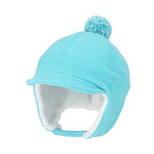 Connectyle Boys Girls Kids Cute Skull Cap Fleece warm Winter Hats Sherpa Lined Visor Windproof  Earflap Ski Hats With Pom-Pom 2024 - buy cheap