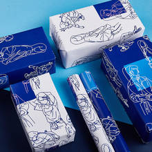 5 unids/lote de papel artístico hecho a mano para fiesta de cumpleaños, suministros de embalaje de papel de decoración de Navidad, 50x70cm 2024 - compra barato
