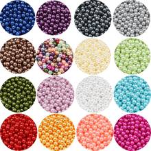 100pcs 8mm Round Multi No Hole Acrylic Imitation Pearl Beads For DIY Scrapbook Decoration Crafts Clothing Shoes Making Supplies 2024 - buy cheap