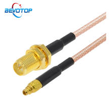 Cable de extensión RP-SMA/SMA hembra a MMCX macho, Cable Coaxial RG316 Pigtail MMCX a SMA RF, 10 Uds. 2024 - compra barato