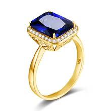 Beautiful Blue Sapphire Rings For Women With Stones Rectangular  Silver 925 Jewelry Trendy Female Jewelry Mothers Day Gifts 2022 2024 - buy cheap