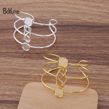 BoYuTe (5 Pieces/Lot) Metal Line Twisted Bracelet Base with 12MM Cabochon Blank Tray Handmade DIY Jewelry Accessories Materials 2024 - buy cheap