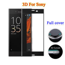 Película protetora de vidro temperado 3d para sony xperia xz, proteção completa para tela premium para sony xperia xz premium xa1 plus xa1 ultra 2024 - compre barato