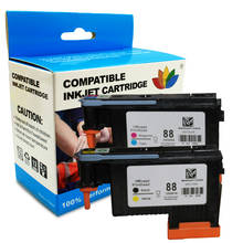 Cartucho de impressora, compatível com hp 88 c9381a c9382a, preto/cor, officejet pro k550 l7590 k8600 l7580 k5400dn k550dtwn 2024 - compre barato