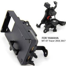 Soporte de navegación de teléfono para motocicleta, placa de soporte de teléfono para YAMAHA MT-07 Tracer 2016, 2017 MT 07 2024 - compra barato