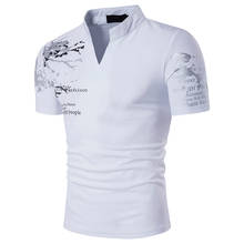 Dingshite Summe New Men's Fashion Short Leeve Stand Collar T Shirt 2024 - купить недорого