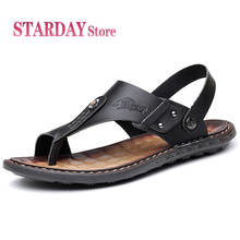 Sandalias de cuero cómodas Para Hombre, Chanclas de playa, zapatos informales, mocasines Para Hombre 38-47 2024 - compra barato