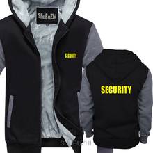 Security hoodies Mens Neon Staff Event casual men hoodies bigger size thick jacket warm coat 4XL 5XL sbz8148 2024 - buy cheap