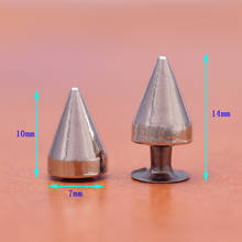 100X Quality Silver Biker Spots Cone Metal Studs Leather craft Fasteners Rivet Stud Bullet Spikes Rivetback 2024 - buy cheap
