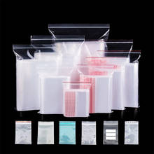 Bolsa de plástico transparente con cierre hermético para comida, bolsa con cierre hermético para almacenamiento de dulces, joyería, regalo, 3 tamaños, 100 unidades 2024 - compra barato