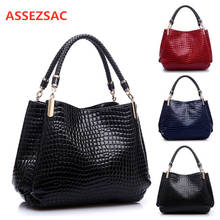 ASSEZSAC Famous Brand Designer Women Handbag Leather Bag Luxury Hand Bag Lady Fashion Handbag Shoulder Bag Bolsa Crocodile Grain 2024 - buy cheap