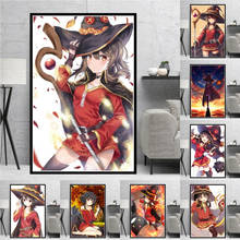 KonoSuba MEGUMIN Cute Girl Japan Anime Gift Ink Canvas Painting Posters and Prints Art Wall Pictures Home Decoration No Frame 2024 - buy cheap