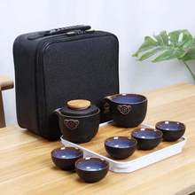 Conjunto de chá chinês de alta qualidade, conjunto de chá kung fu, bule portátil de cerâmica, bule de chá, porcelana 2024 - compre barato