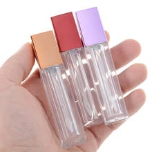 5.5ml Square Lip Gloss Tube With Wand Applicator Empty Refillable Plastic Lipstick Lip Balm Bottles  Reusable Sample DIY Vials 2024 - buy cheap