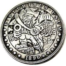 US Hobo 1896 Dólar Morgan moneda creativa prensada monedas chapadas en plata copia 2024 - compra barato