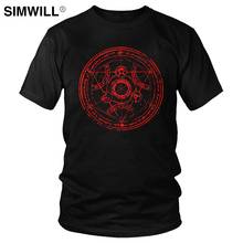 Fullmetal Alchemist Transmutation T-shirt Homme Cotton Brotherhood Anime Manga Tees Shirt Short Sleeve Printed Tshirt Gift Merch 2024 - buy cheap