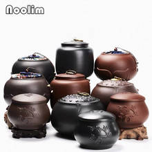 Purple Clay Handmade Canisters Creative Sealed Spice Jars Ceramic Food Storage Box with Lid Portable Travel Puer Tea Caddy 2024 - buy cheap