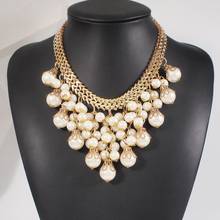 Gargantilla de perlas de imitación para mujer, Collar de cadena de aleación de Color dorado a la moda, joyería 2020 2024 - compra barato