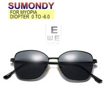 Солнцезащитные очки SUMONDY для мужчин и женщин, элегантные поляризационные аксессуары для близорукости UV400, по рецепту 2024 - купить недорого