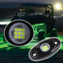 Mini luz de carro offroad, luz azul, verde, amarela, branca, offroad, 9w, para atv, suv, caminhão, barco trator, 2 peças, luzes da atmosfera 2024 - compre barato