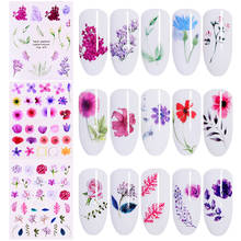 1 Sheet Water Decals Cactus Butterfly Flower Mixed Pattern Transfer Sticker Nail Art Design 2024 - buy cheap