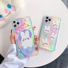 Funda de silicona con dibujos animados para IPhone, carcasa transparente de conejo para IPhone 11 Pro, XS Max, 6, 6S, 7, 8 Plus, XR, X 2024 - compra barato