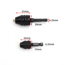 1pc 0.3-8mm Black/Silver Keyless Drill Chuck Screwdriver Impact Driver Adaptor 6.35mm Hex Shank Drill Bits Diameter Power Tools 2024 - buy cheap