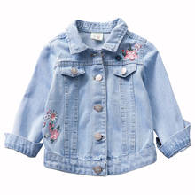 2019 Spring Autumn 2-6 yrs Girls Denim Jackets Thin Coat Baby Girl Embroidery Outwear Children's Jeans Coats Jacket Kids Clothes 2024 - buy cheap