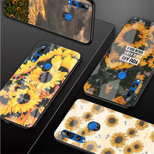 sunflower Tempered Glass Phone Case For Huawei Honor 8X 9 10 20 30 lite PRO 10i 20i 2024 - buy cheap