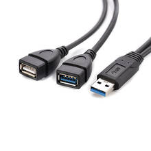 USB 3.0 Splitter Cable USB 3.0 Male to Dual USB A Female Jack Y Hub USB Splitter Charger & Data Transfer Extension Cable 2024 - buy cheap