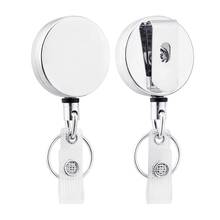 2 Pack Heavy Duty Retractable Badge Holder Reel,Metal ID Badge Holder with Belt Clip Key Ring for Name Card Keychain 2024 - buy cheap