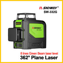 SNDWAY-Nivel láser, herramienta de nivelación de 360 grados y luz verde, rotación 3D, nivelado automático, Horizontal y Vertical, 12 líneas 2024 - compra barato
