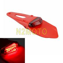 Para-choque traseiro com luz led e suporte de placa de freio, para honda xr crf 250 400 450 500 650 2024 - compre barato