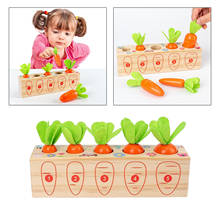 Jogo de colheita de cenoura, quebra-cabeça de madeira para crianças, jogo de memória para o desenvolvimento de habilidade de motor fino para meninos 2024 - compre barato