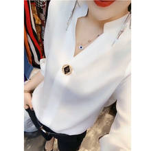 Blouse Women 2021 Spring Long Sleeve Chiffon White Shirt Blusas Mujer De Moda 2024 - buy cheap